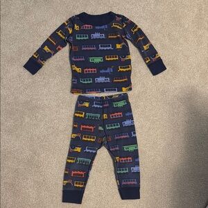 Hanna Anderson size 2T train pajamas